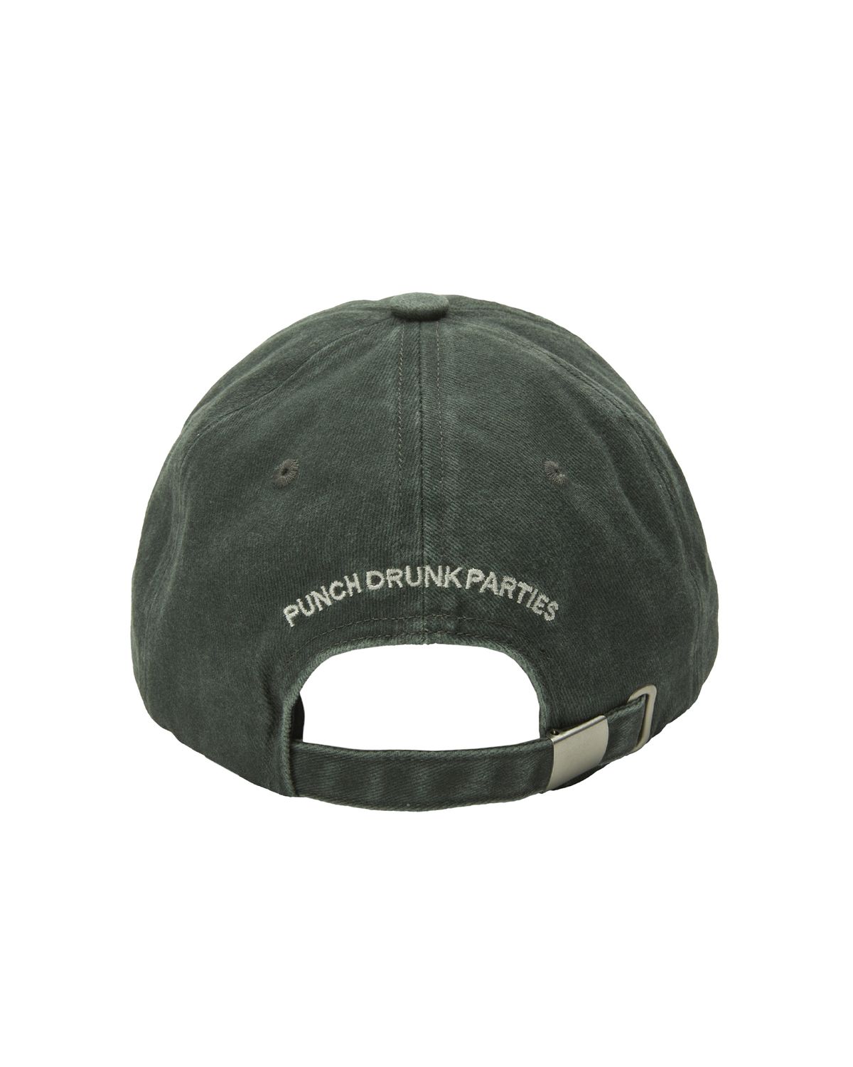 펀치드렁크파티즈(PUNCH DRUNK PARTIES) Circle Logo Washed Ball Cap (GREEN)