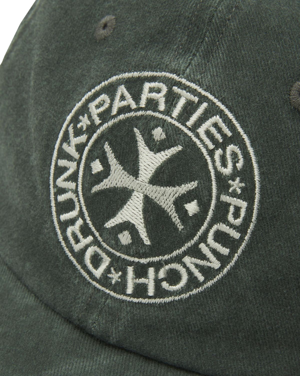 펀치드렁크파티즈(PUNCH DRUNK PARTIES) Circle Logo Washed Ball Cap (GREEN)