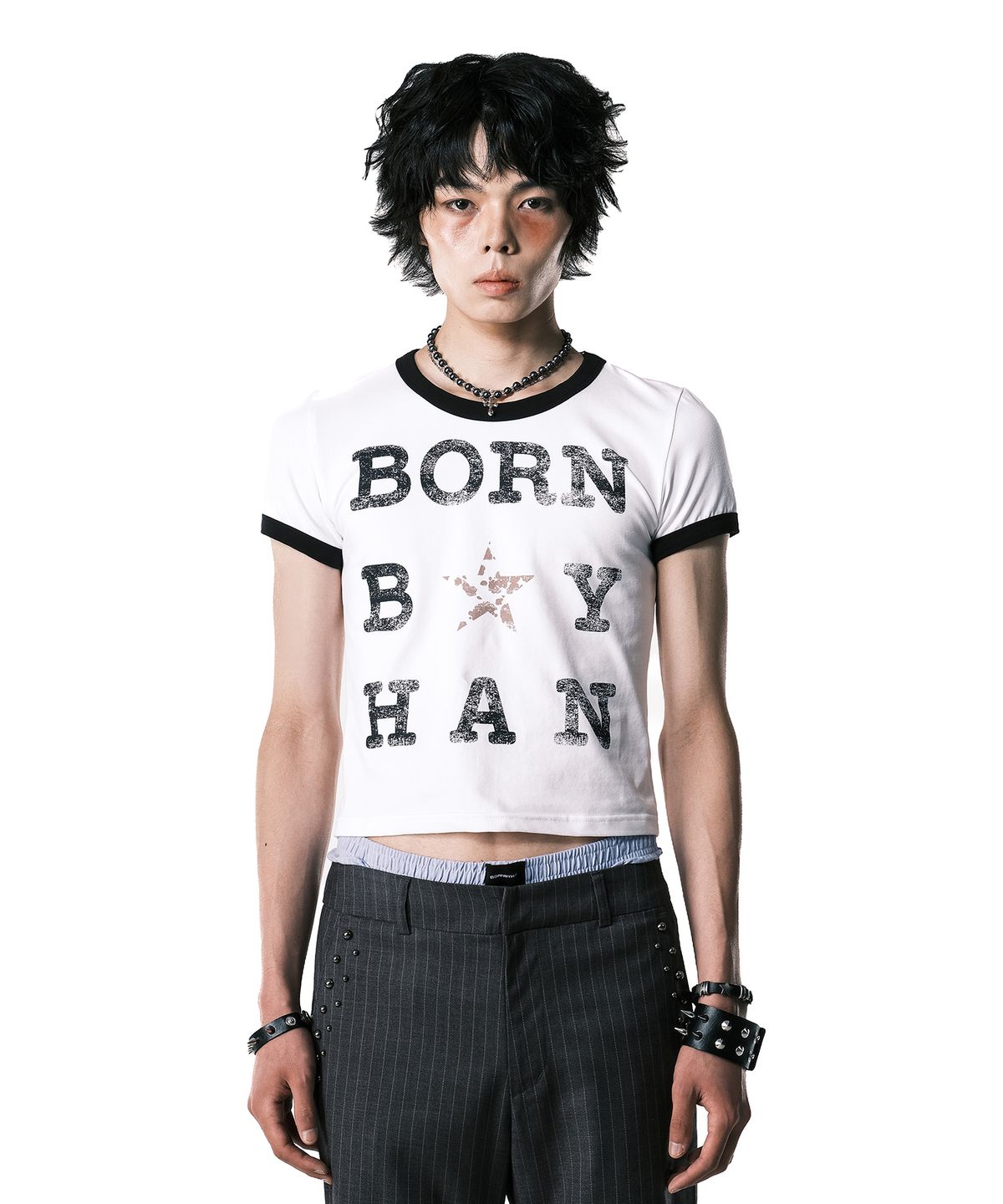 본바이한(BORNBYHAN) UNISEX BORN BY HAN LINGER T-SHIRT WHITE