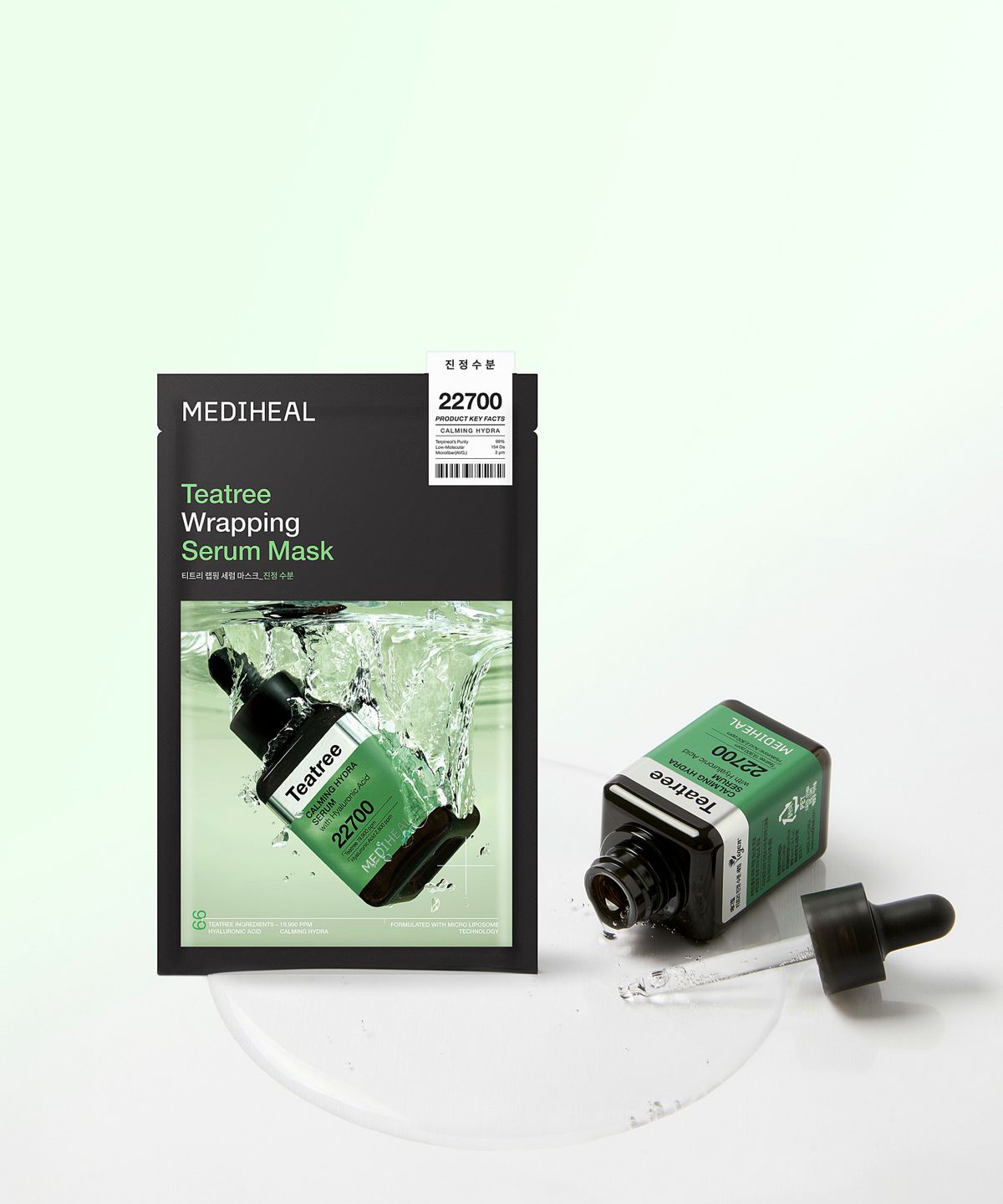 메디힐(MEDIHEAL) [20매]티트리 진정 수분 랩핑 세럼 마스크 10매 (총 20매/세럼 6ml 추가 증정)