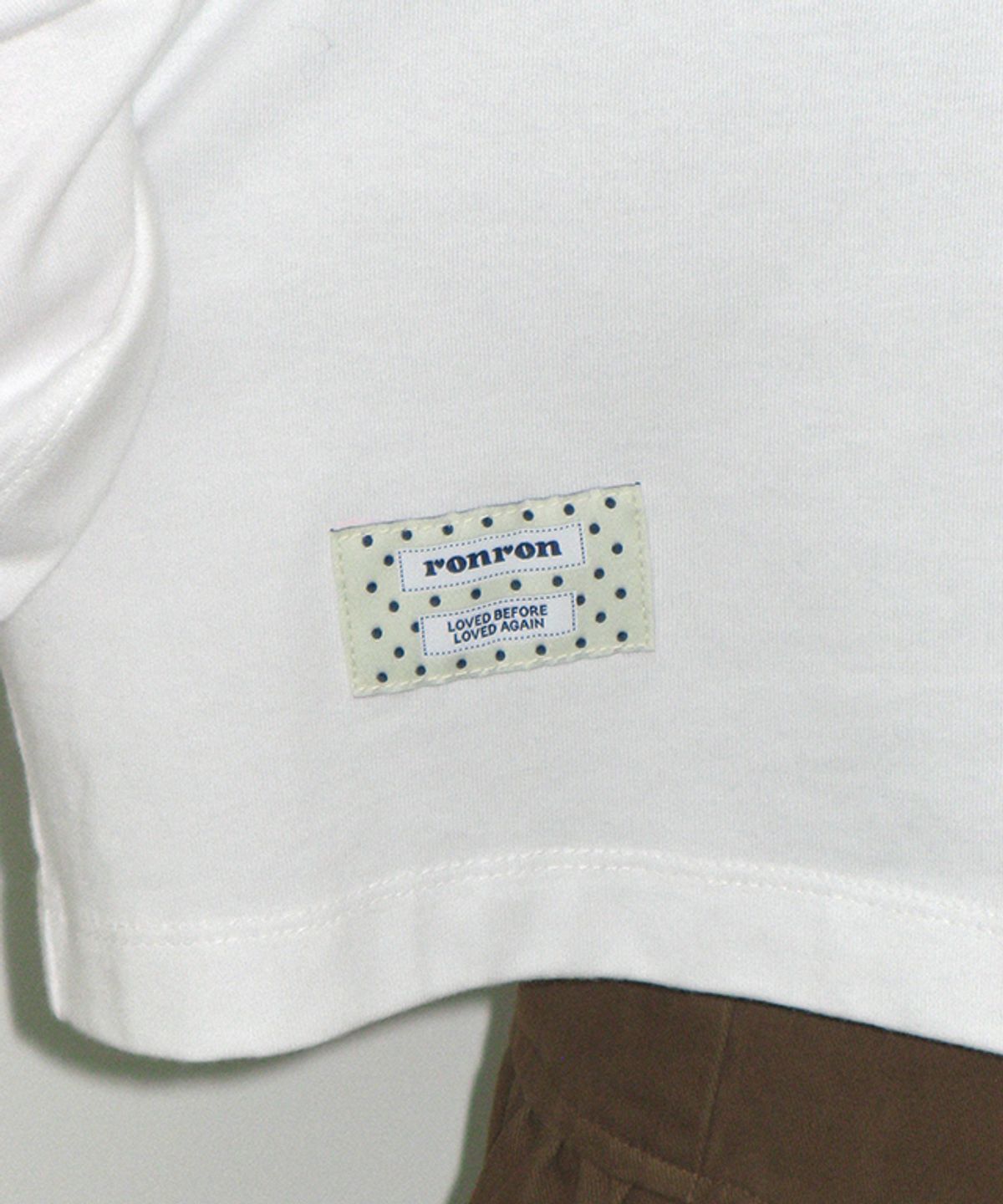 론론(RONRON) BUTTON NOTE OVER FIT LONG SLEEVE WHITE