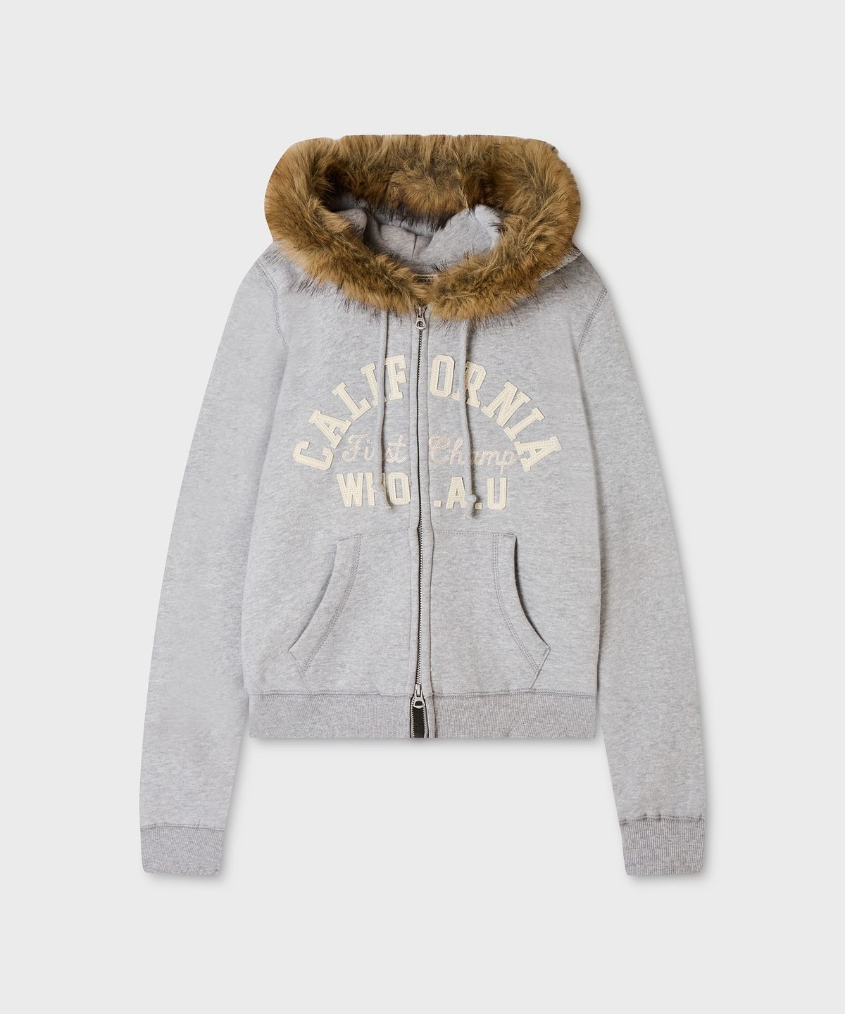 후아유(WHO.A.U) Slim Fur-Trimmed Hood Zip-up(F) / WHMZG4V23F