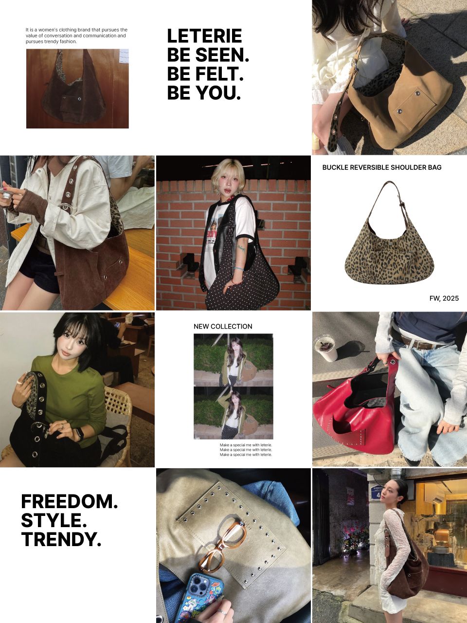 MUSINSA公式 | LETERIE BUCKLE REVERSIBLE SHOULDER BAG_7COLOR