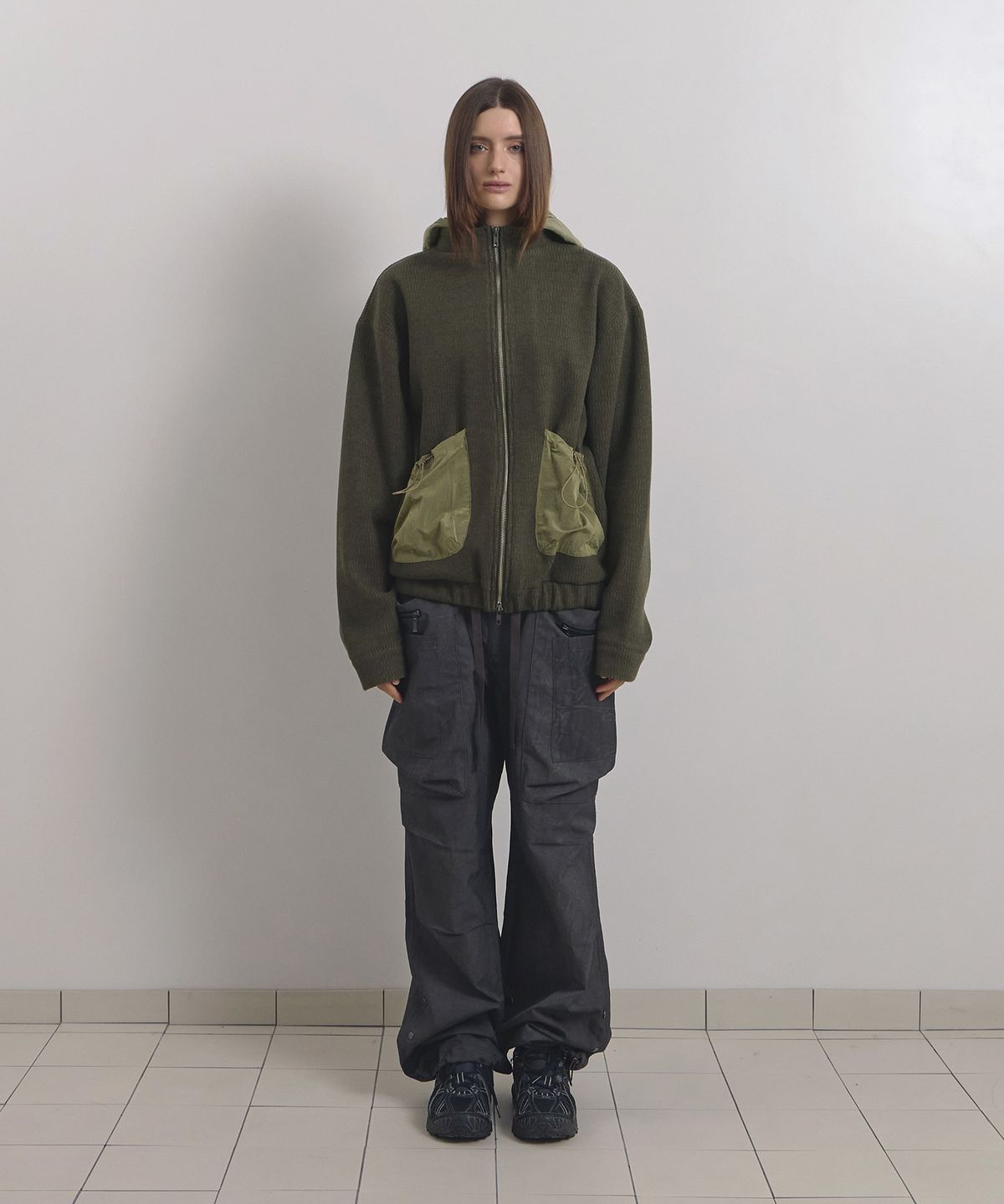 소어티(SOEOTI) Snap Multi Cargo Pants (charcoal)