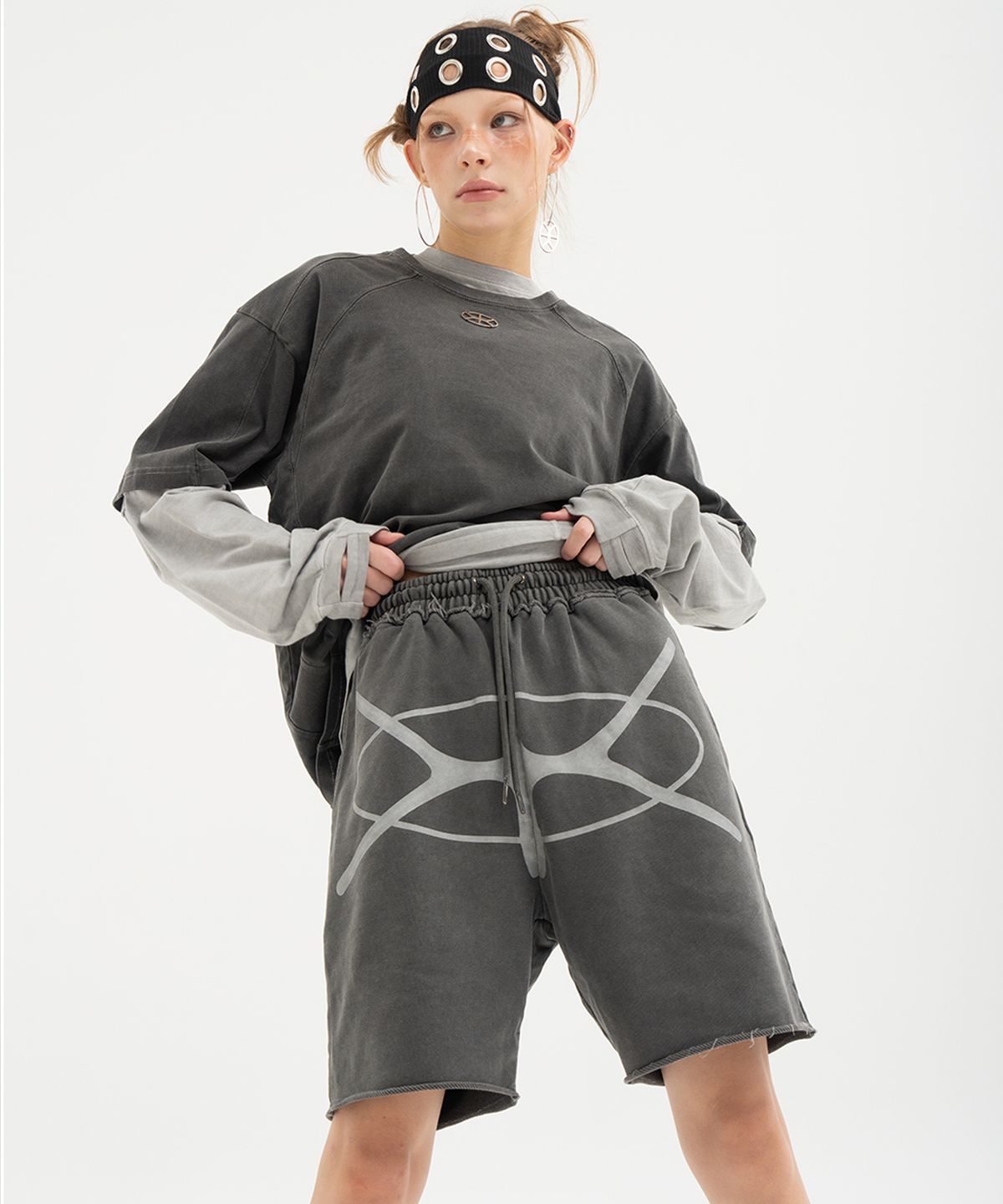 모멘틱(MOMENTIC) Momentic Logo Pigment Short Pants