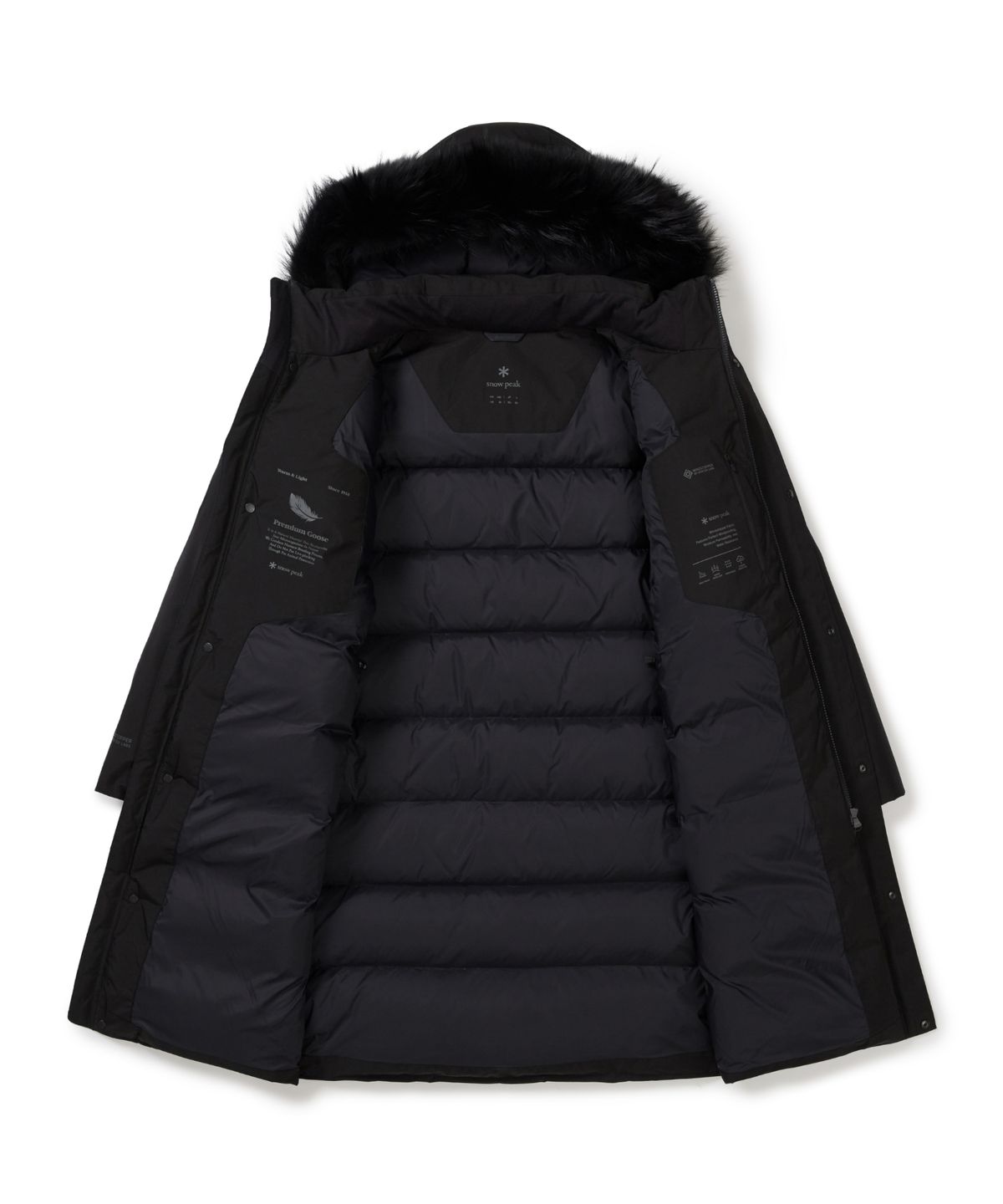 스노우피크 어패럴(SNOWPEAK APPAREL) 드라이피크 윈드스토퍼 롱 헤비 다운 자켓 (S25WMPDJ06) Black
