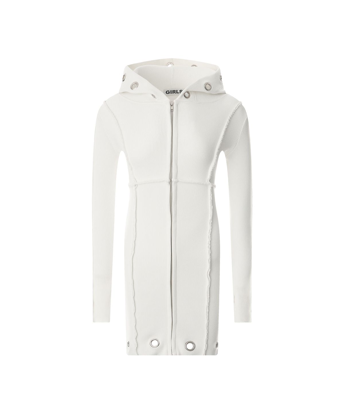 걸스걸스(GIRLSGIRLS) MATERIAL DRESS - WHITE