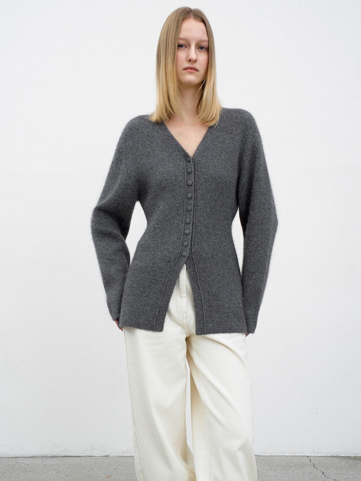 아틀리에 나인(ATELIER NAIN) ANGORA BLENDED KNIT CARDIGAN(CD-2234)