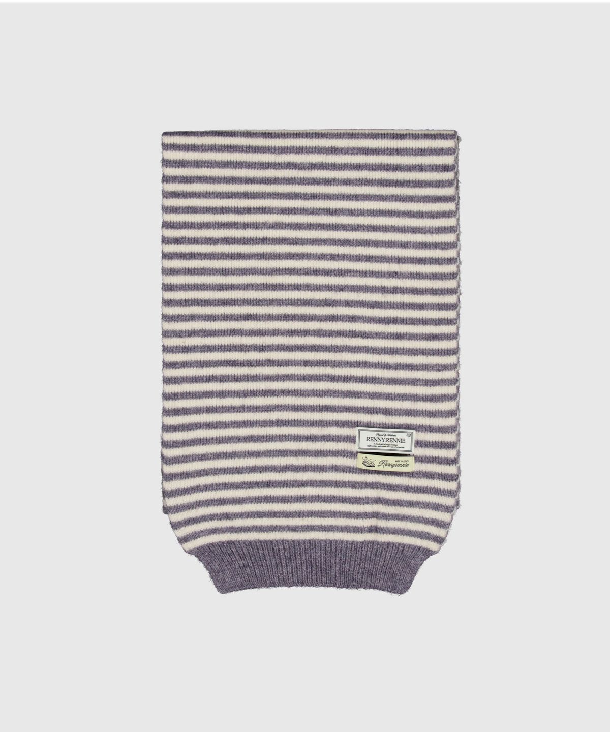래니래니(RENNYRENNIE) STRAW STRIPE MUFFLER - 스트로우 스프라이프 머플러[ GRAY / CREAM ]