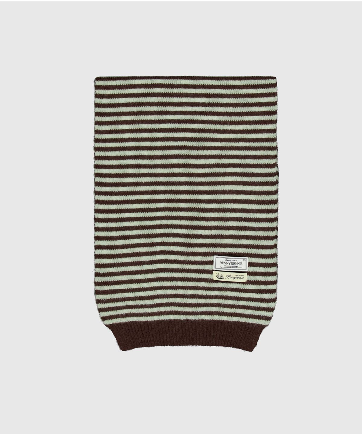 래니래니(RENNYRENNIE) STRAW STRIPE MUFFLER - 스트로우 스프라이프 머플러[ MINT CHOCO ]