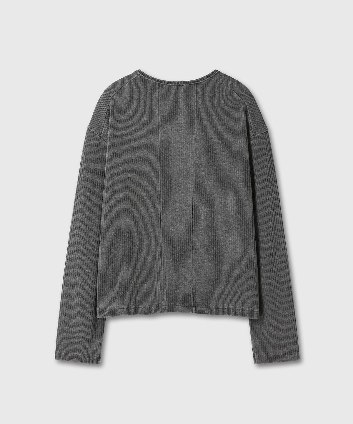 다이브인(DIVEIN) [DIVEIN X 패플서] RIBBED LONG SLEEVE (DARK GRAY)