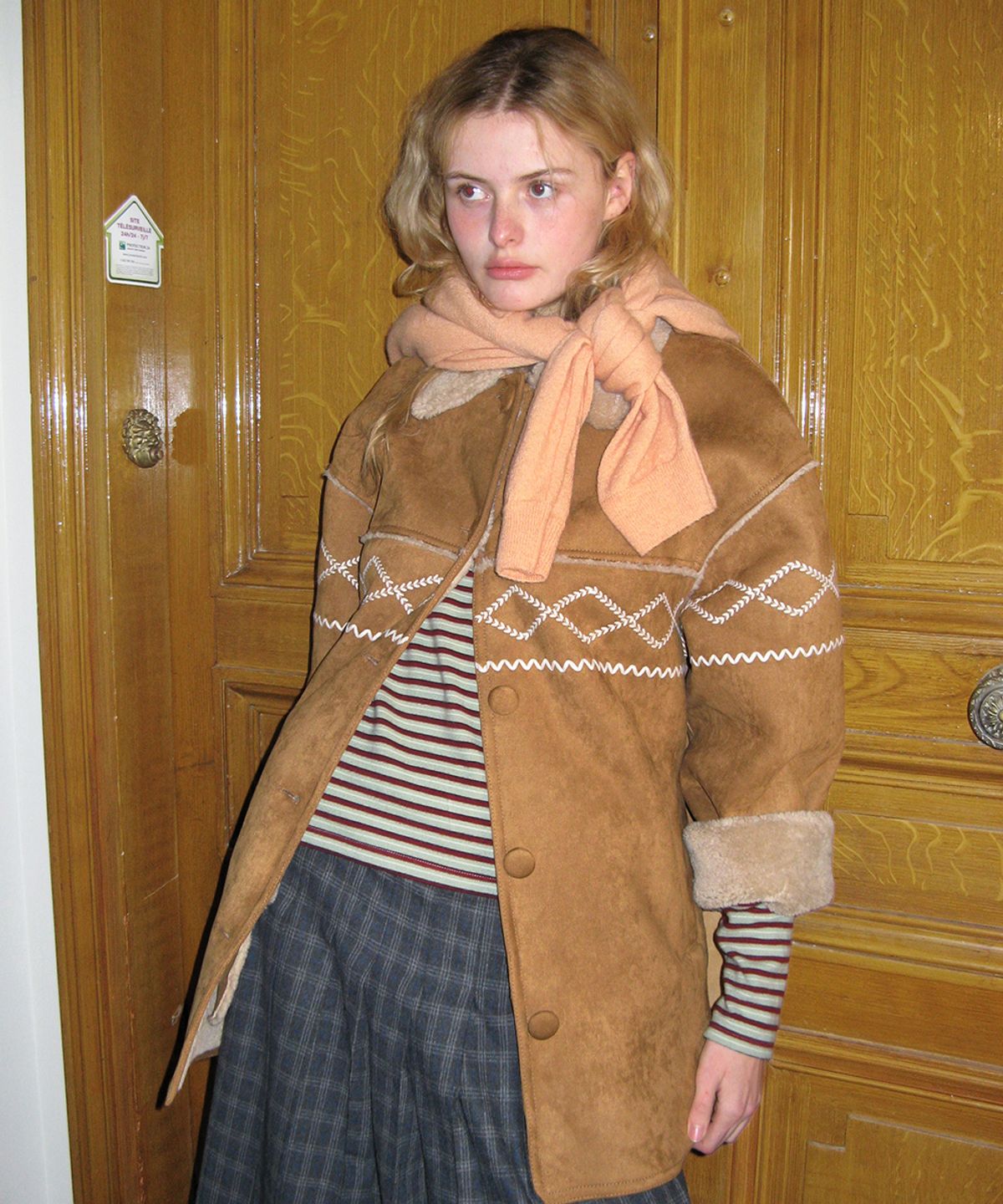 시눈(SINOON) SN Shearling Mustang Coat (Brown)