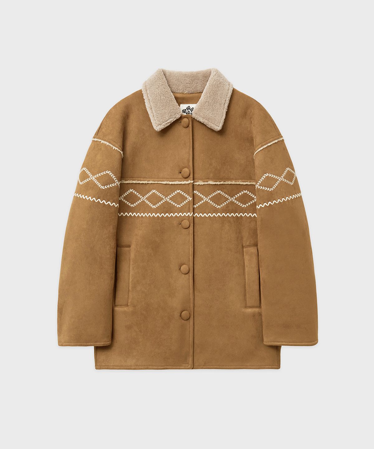 시눈(SINOON) SN Shearling Mustang Coat (Brown)