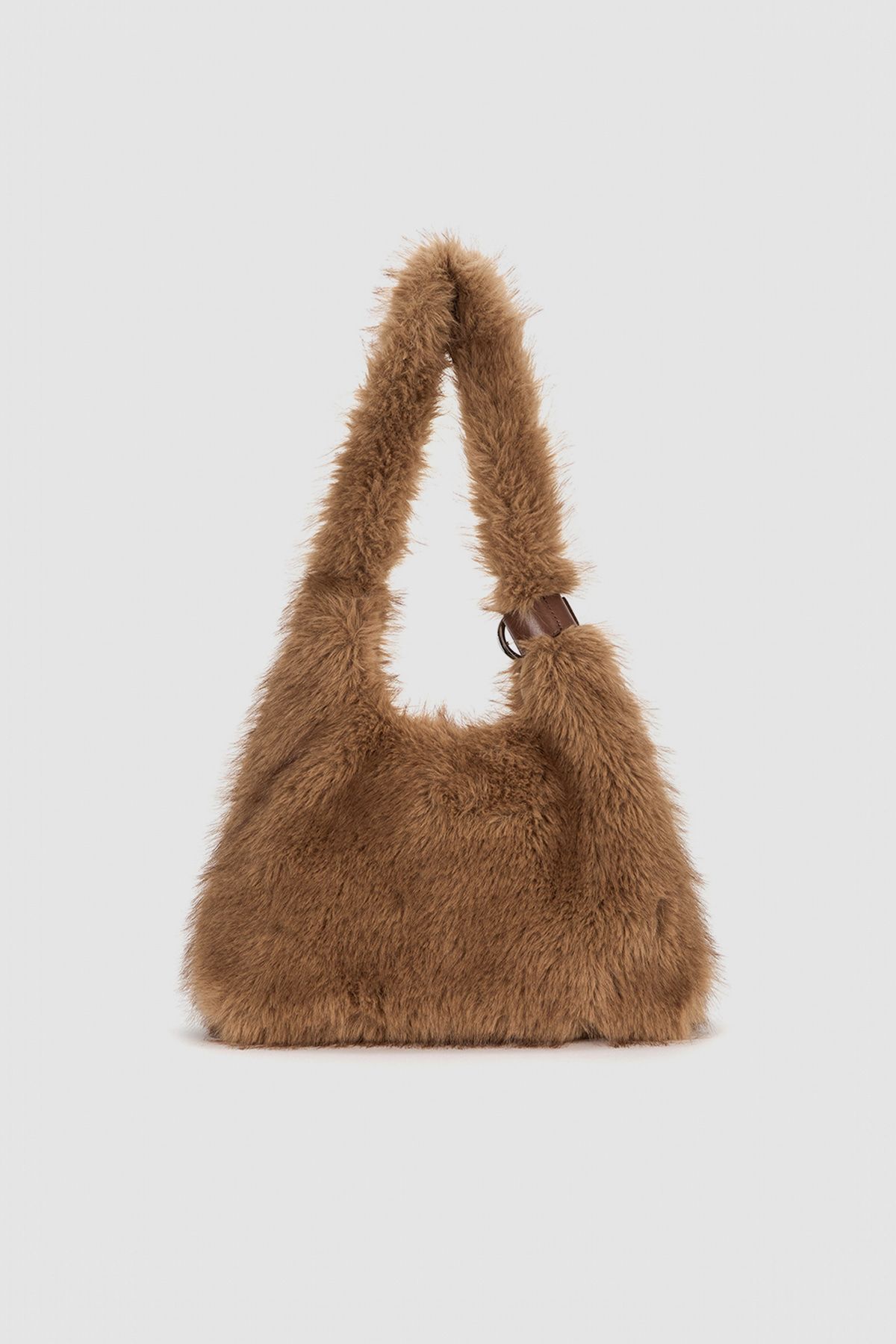 MUSINSA | MATIN KIM [KIMMATIN] FUR TRIANGLE SHOULDER BAG IN BROWN FUR TRIANGLE SHOULDER BAG IN BROWN