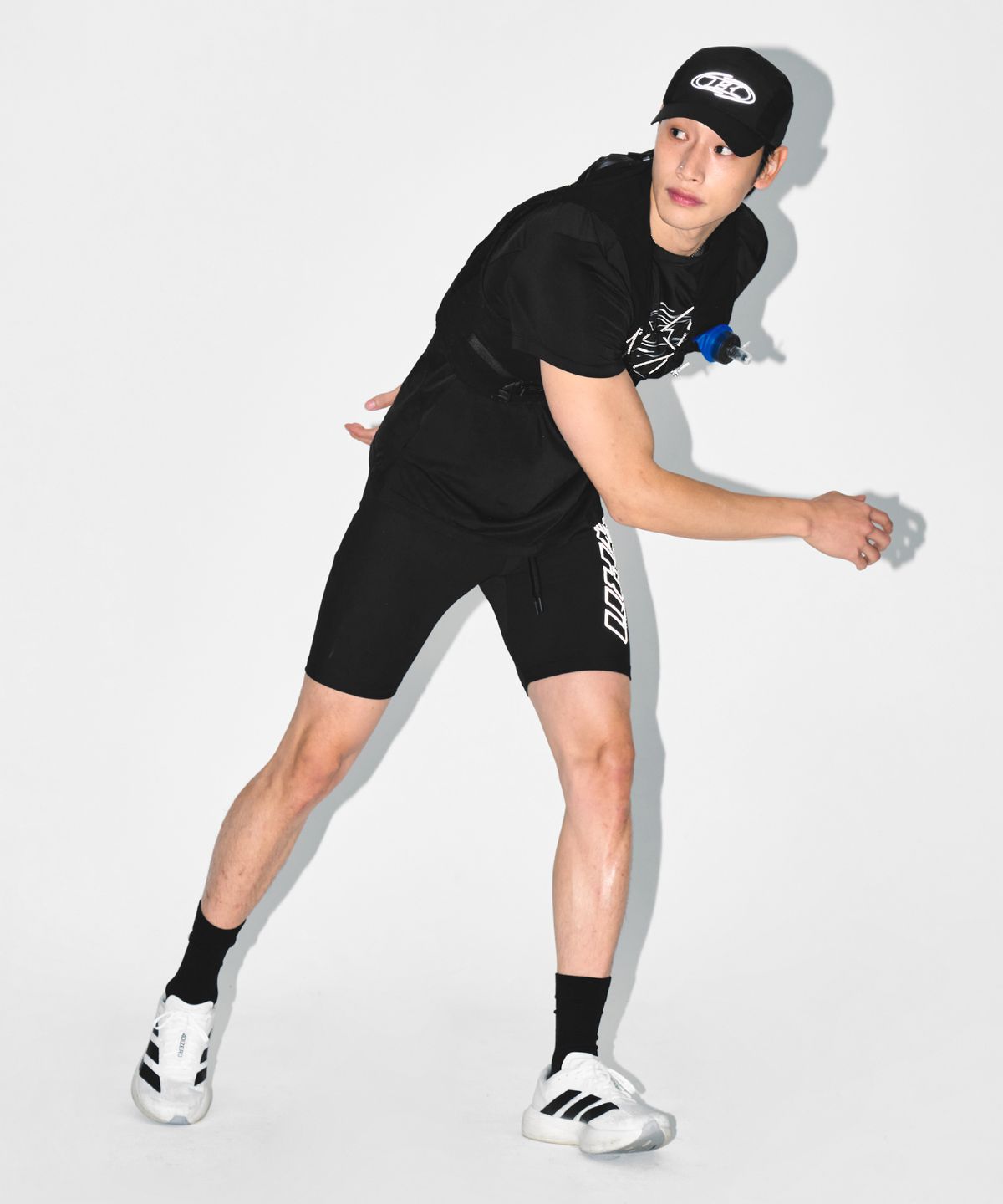 본투윈(BORN TO WIN) STROKE RUNNING CAP [BLACK]