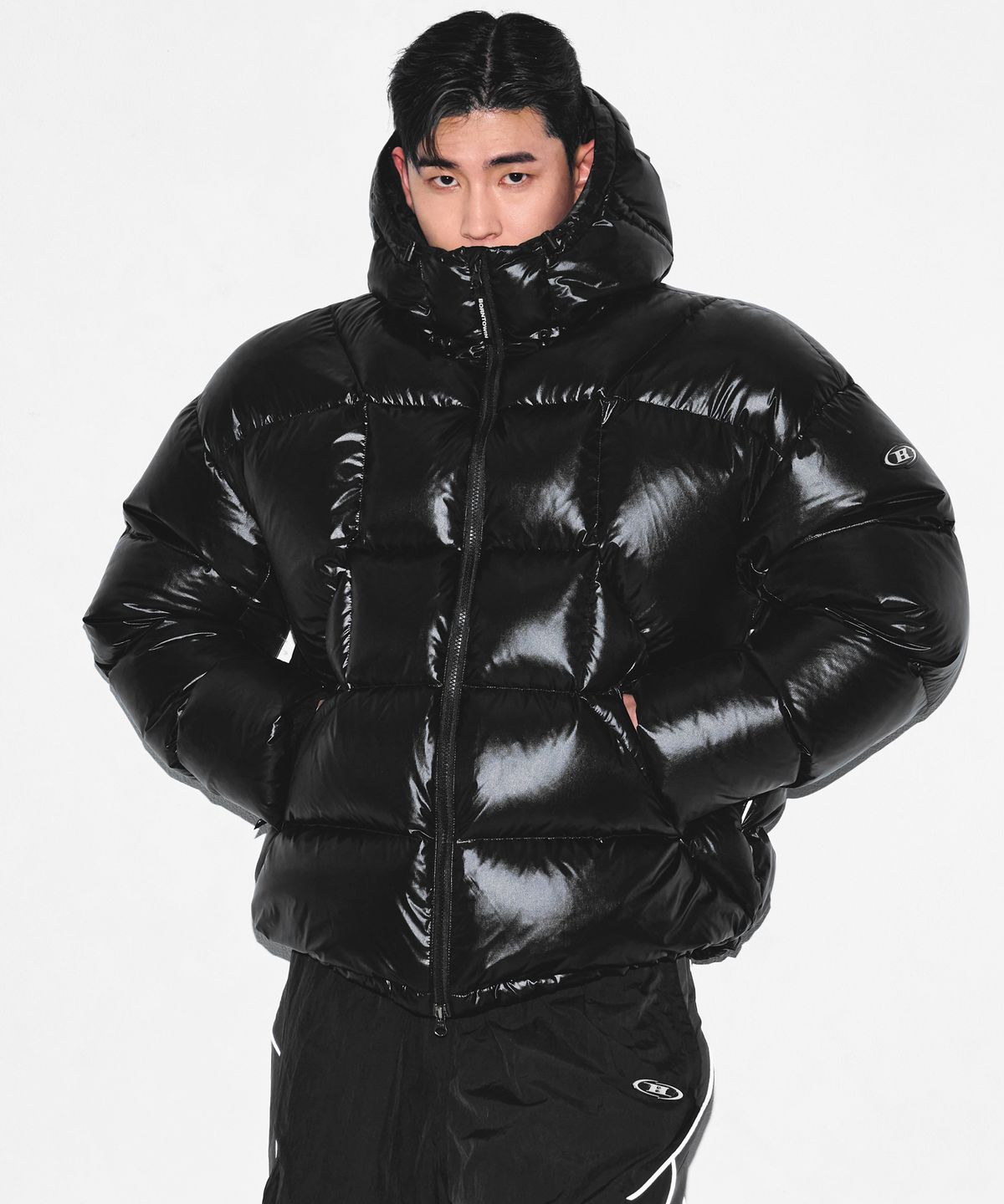 본투윈(BORN TO WIN) SILVER B RIPSTOP PUFFER DOWN [BLACK]