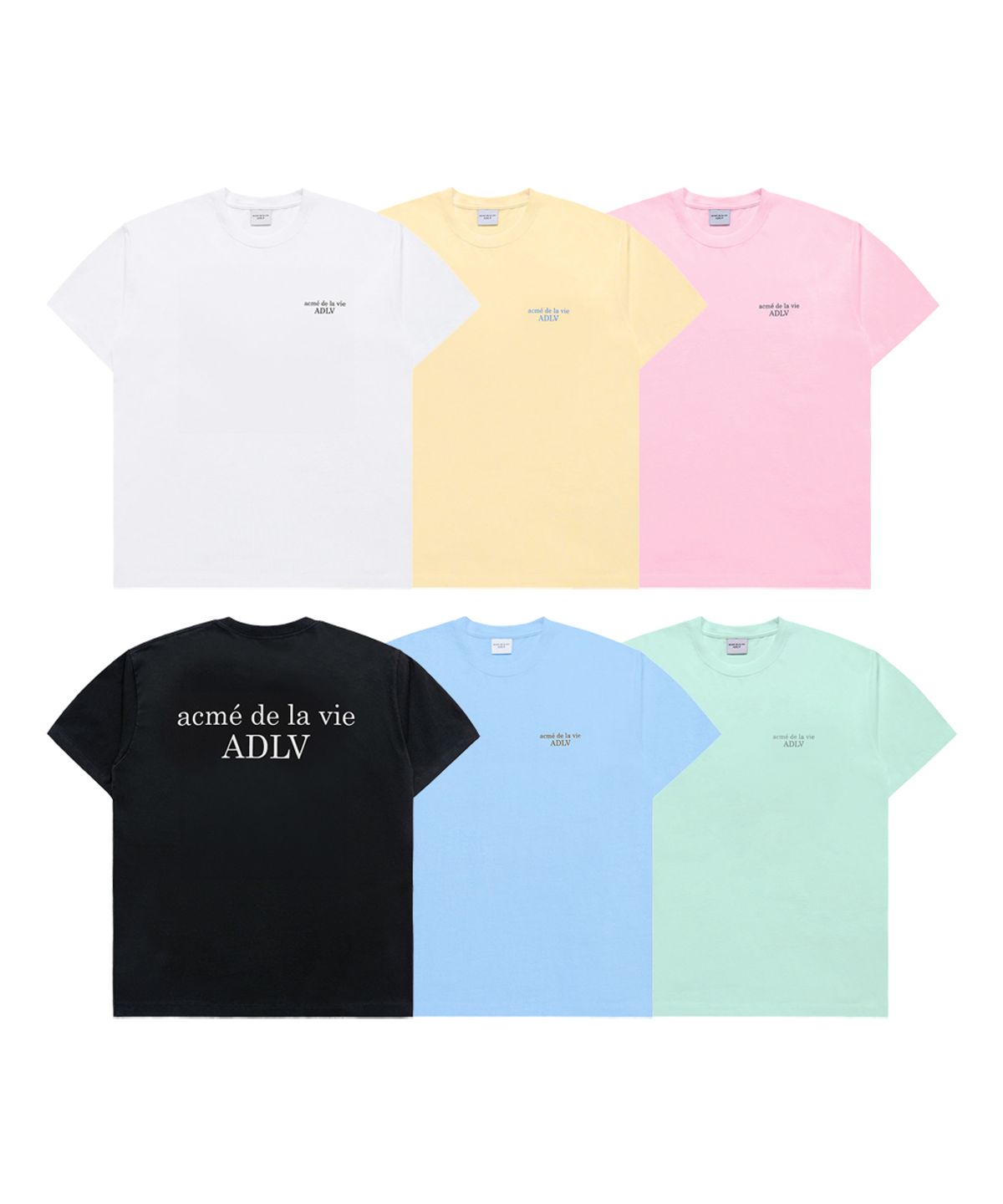 아크메드라비(ACME DE LA VIE) [2PACK] ADLV BASIC SHORT SLEEVE T-SHIRT (6COLOR)