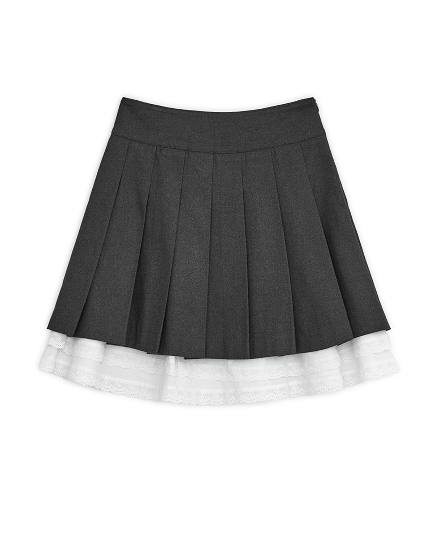 MUSINSA公式 | HUG YOUR SKIN スリットプリーツミディスカート