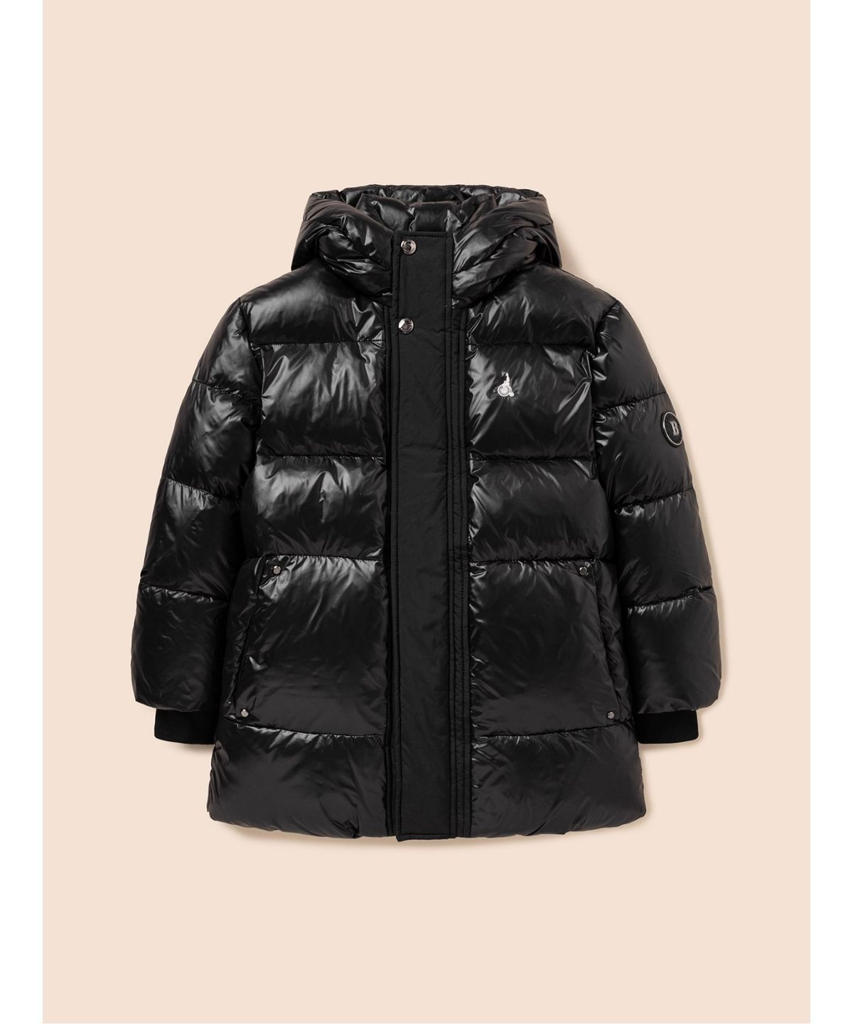 빈폴 키즈(BEANPOLE KIDS) 샤이니 덕다운 하프패딩  블랙 (BI5X38U075)