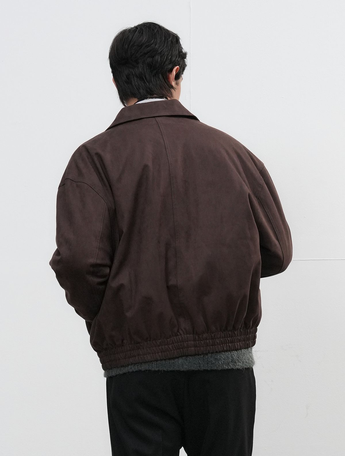 제너럴아이디어(GENERALIDEA) UNISEX 스웨이드 카라 블루종 [DARK BROWN] / SBE3U07010