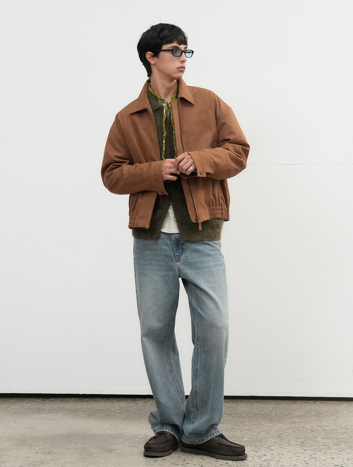 제너럴아이디어(GENERALIDEA) UNISEX 스웨이드 카라 블루종 [CAMEL] / SBE3U07010