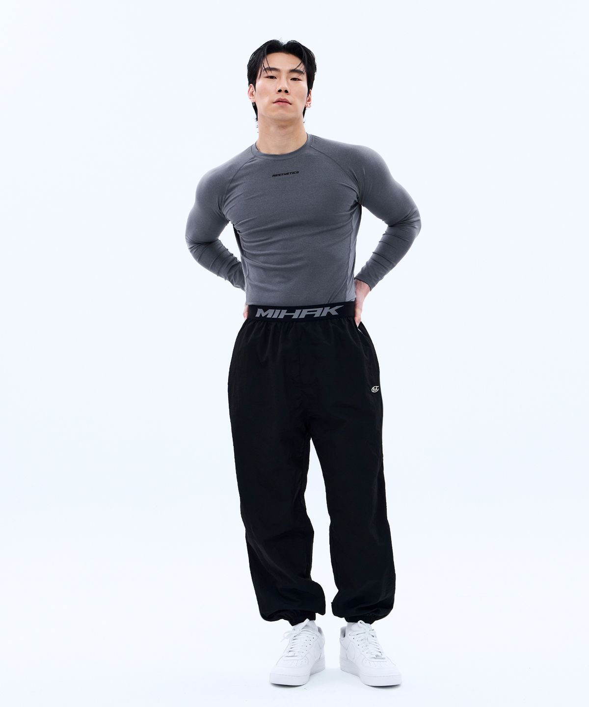 미학(MIHAK) 에스테틱 액티브 롱 슬리브 (GRAY)