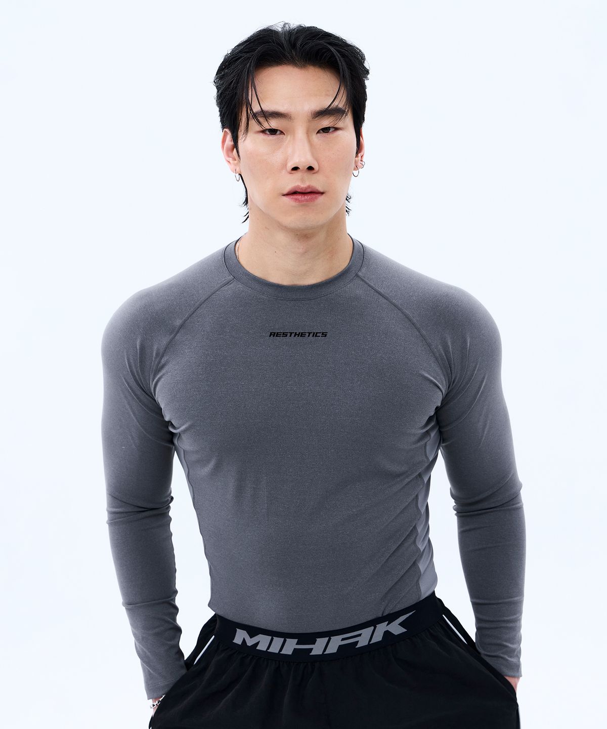 미학(MIHAK) 에스테틱 액티브 롱 슬리브 (GRAY)