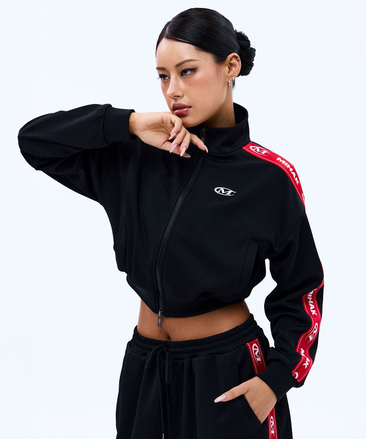미학(MIHAK) [SET] 레터링 테이프 크롭 트랙 세트 (BLACK)