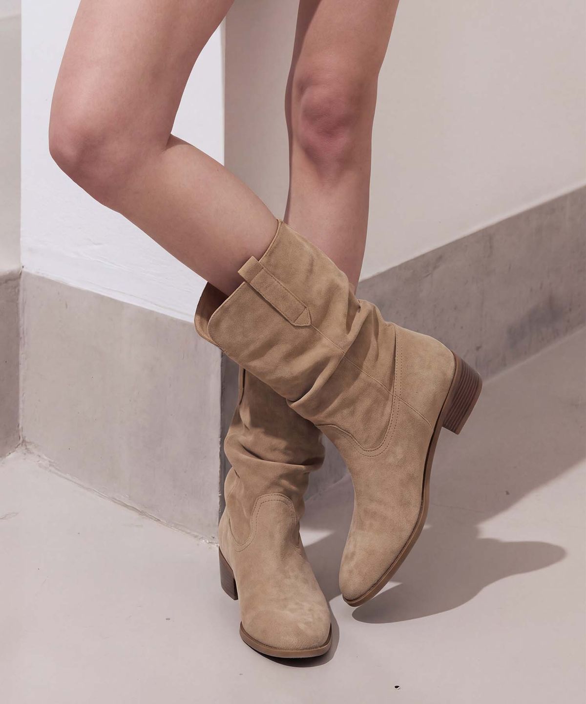 세인트새틴(SAINTSATIN) 루엔 웨스턴 미들 부츠 2color (8cm)