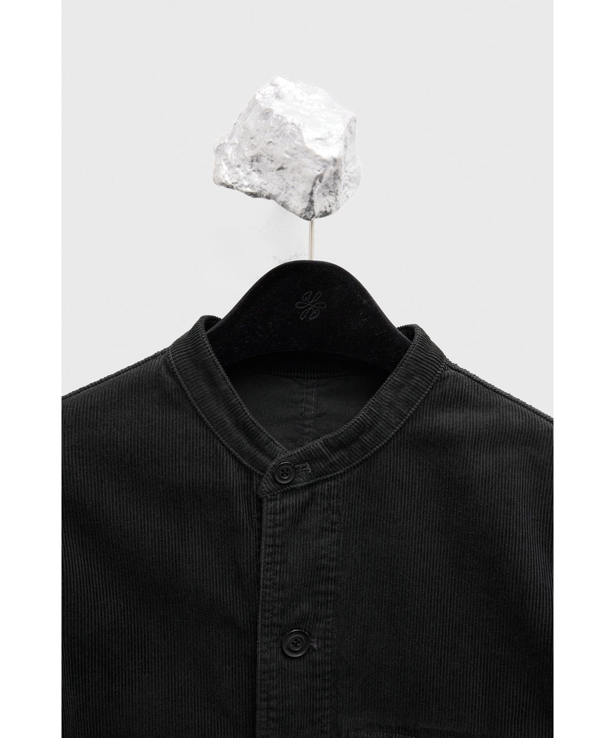 유스(YOUTH) Corduroy Stand Collar Jacket - Black