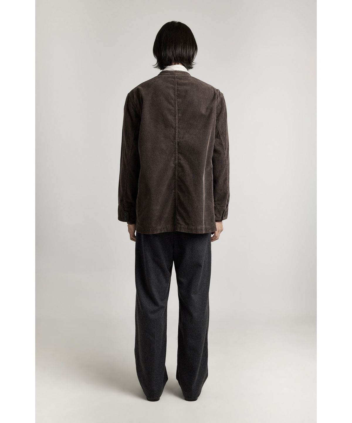 유스(YOUTH) Corduroy Stand Collar Jacket - Dark Brown