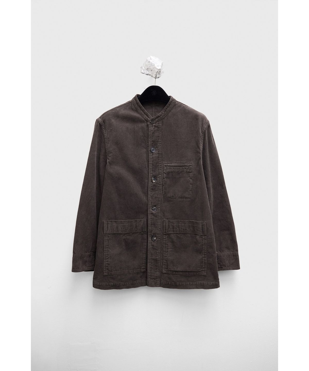 유스(YOUTH) Corduroy Stand Collar Jacket - Dark Brown