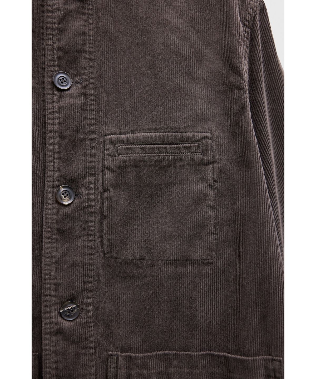 유스(YOUTH) Corduroy Stand Collar Jacket - Dark Brown