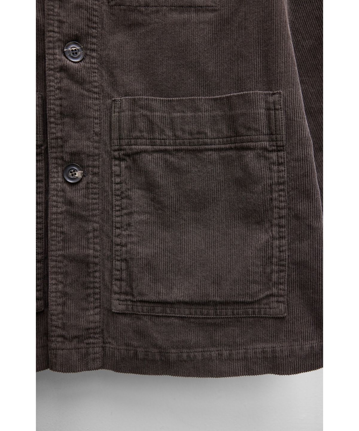 유스(YOUTH) Corduroy Stand Collar Jacket - Dark Brown