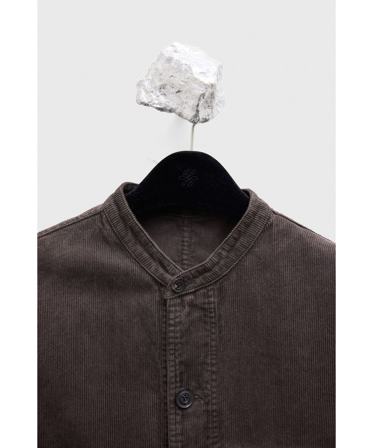 유스(YOUTH) Corduroy Stand Collar Jacket - Dark Brown