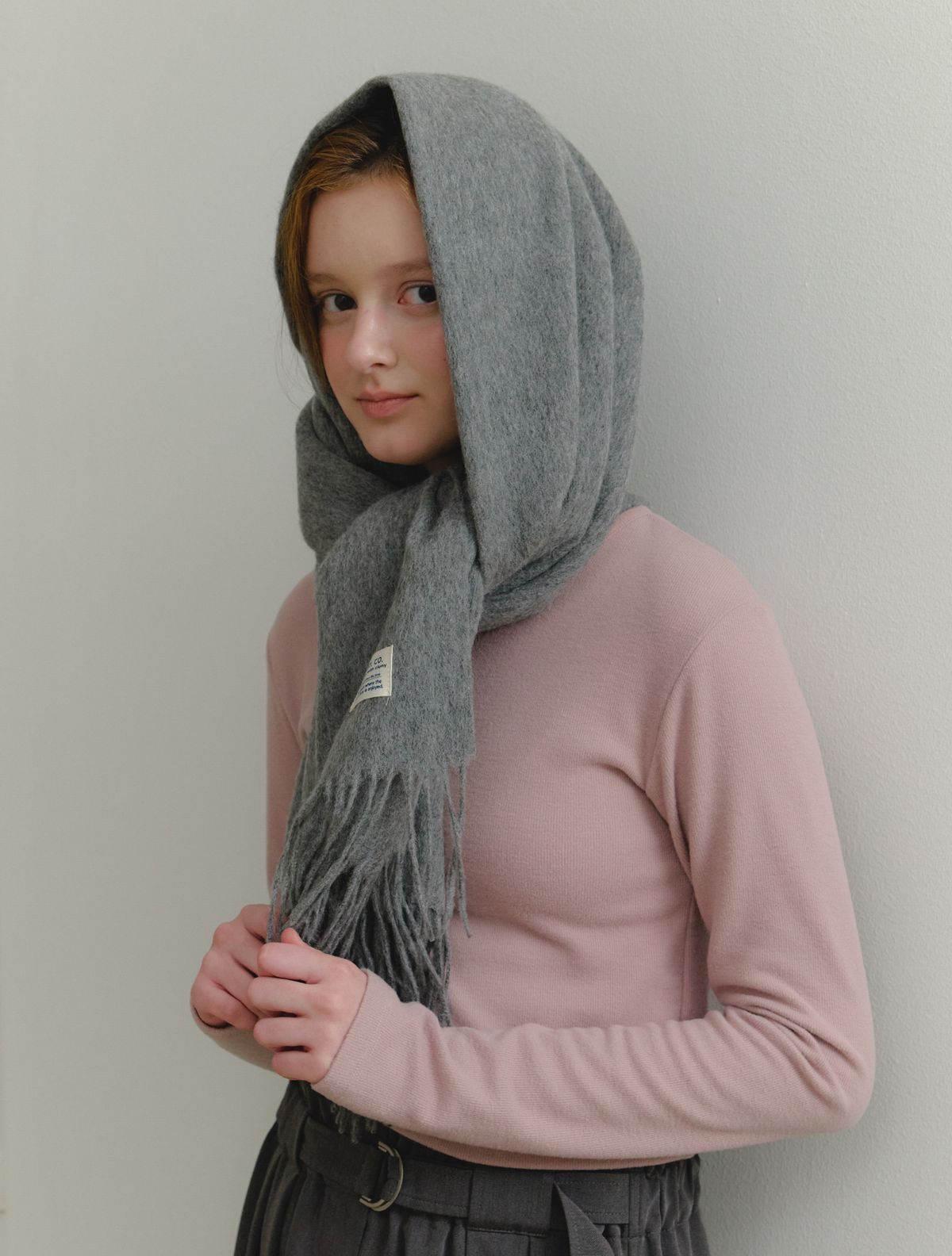 클루니(CLUNY) Soft wool long muffler - (4color)