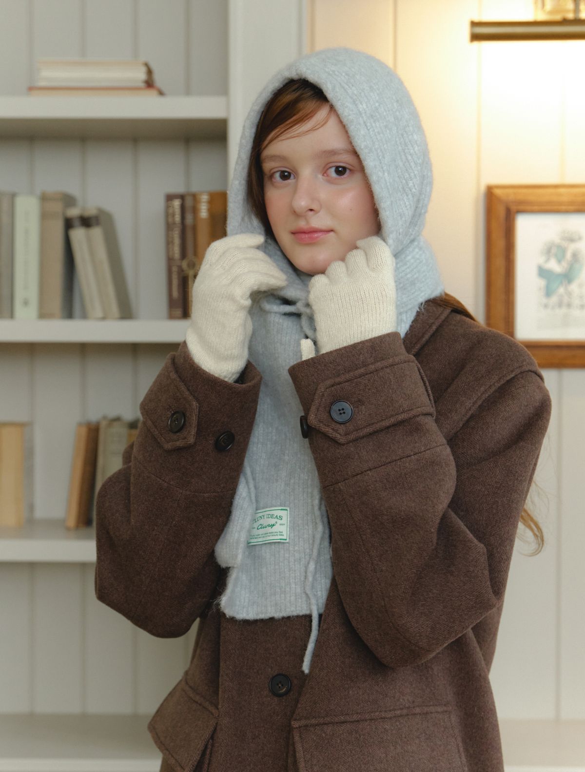 클루니(CLUNY) Warm hood scarf balaclava muffler - (3color)