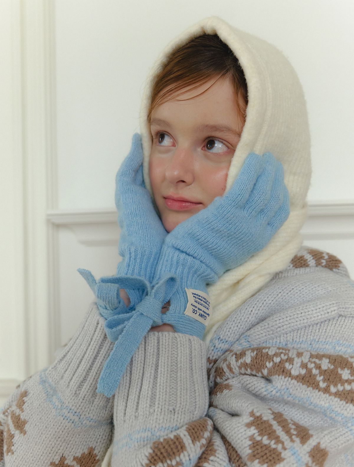 클루니(CLUNY) Warm hood scarf balaclava muffler - (3color)