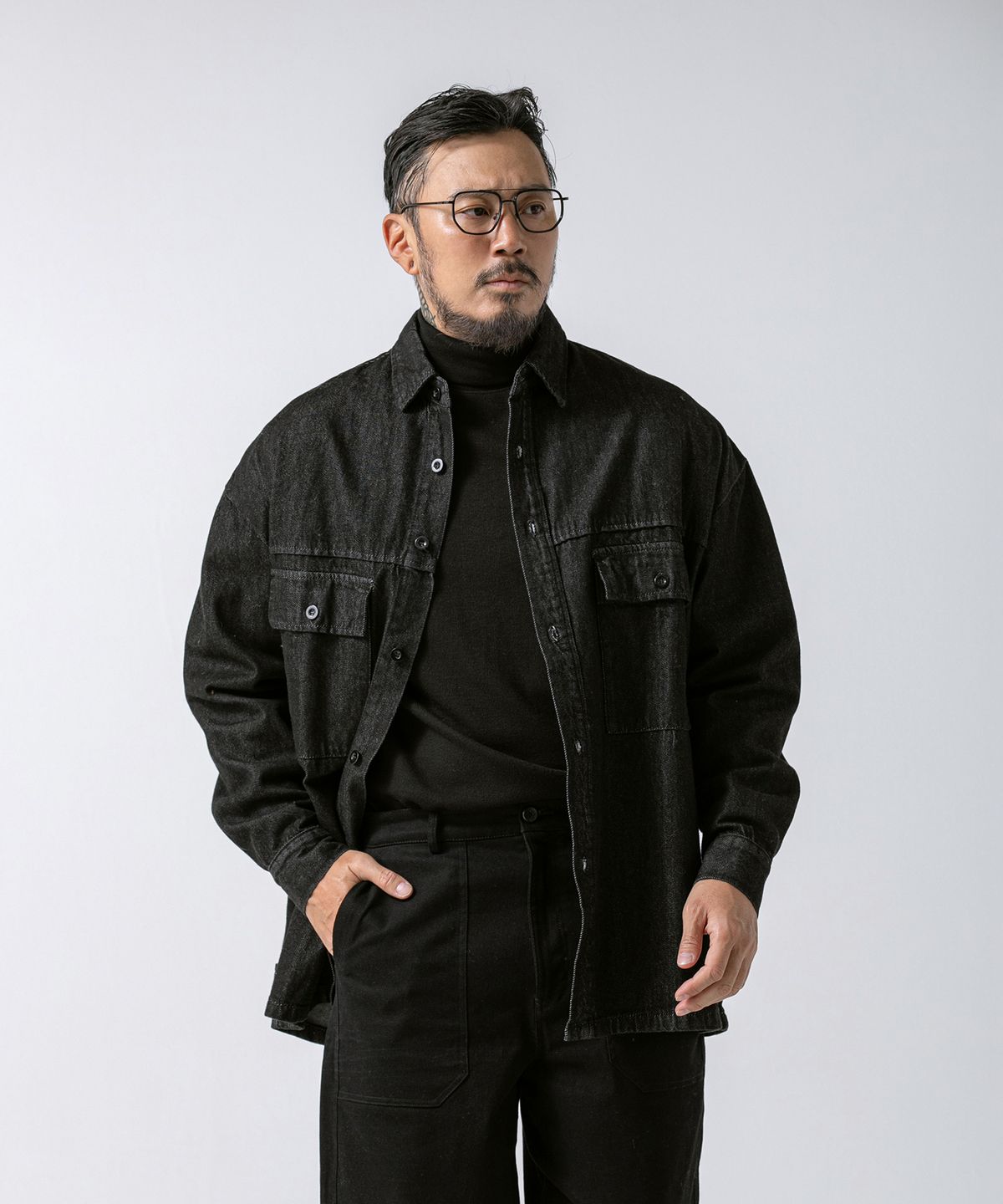 러기드하우스(RUGGED HOUSE) COMPOSE WORKERS DENIM SHIRKET 2컬러