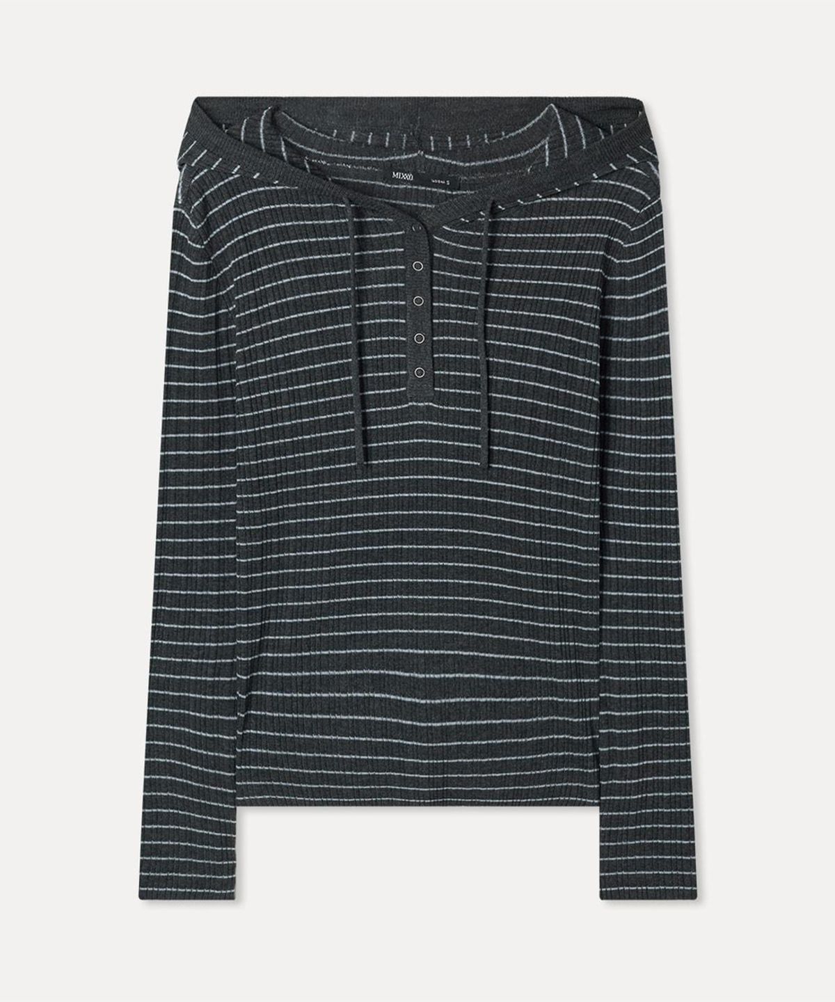 미쏘(MIXXO) 스냅단추 후드 니트_MIWKAG924T