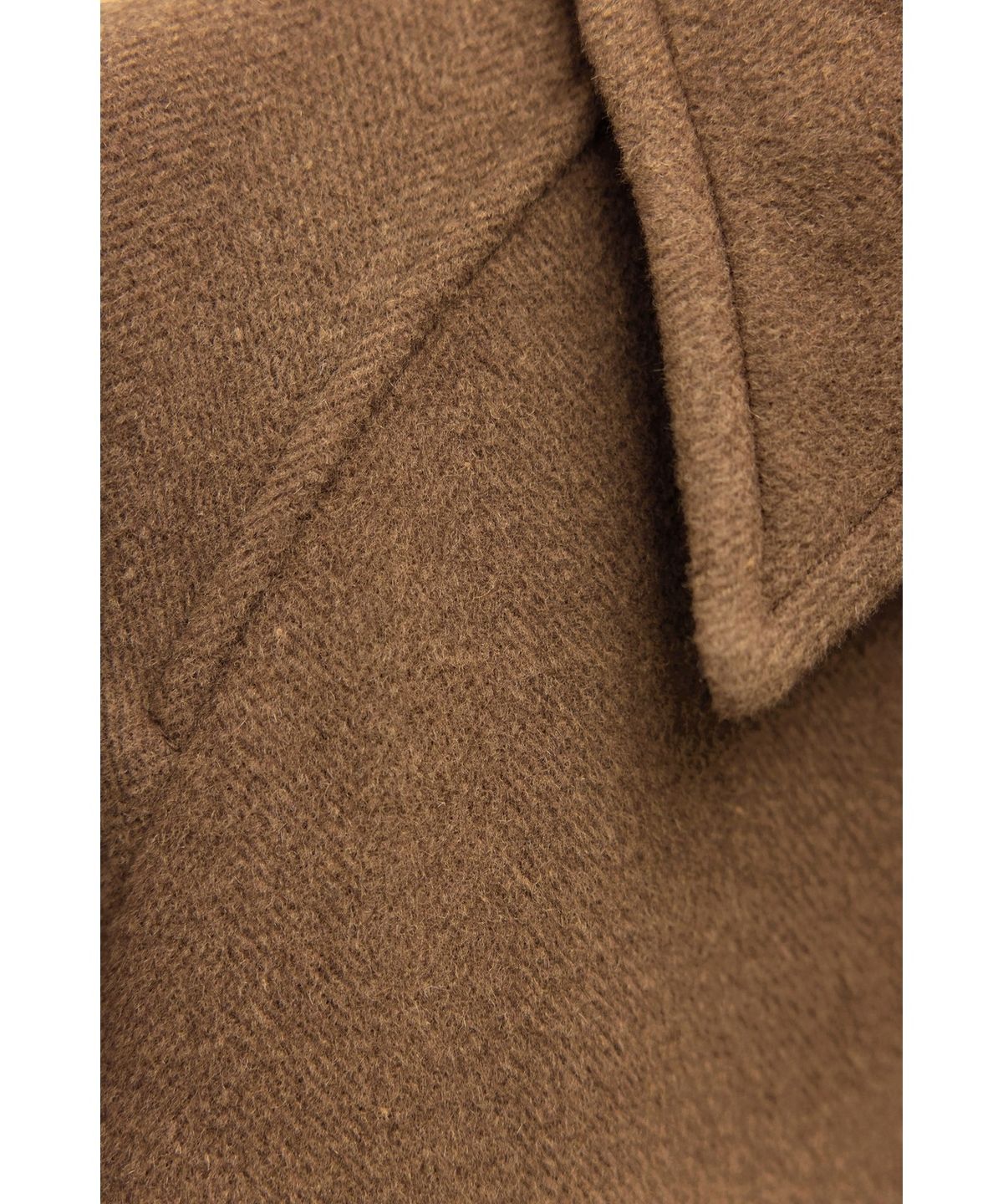 유스(YOUTH) Leather Trim Mac Coat - Camel