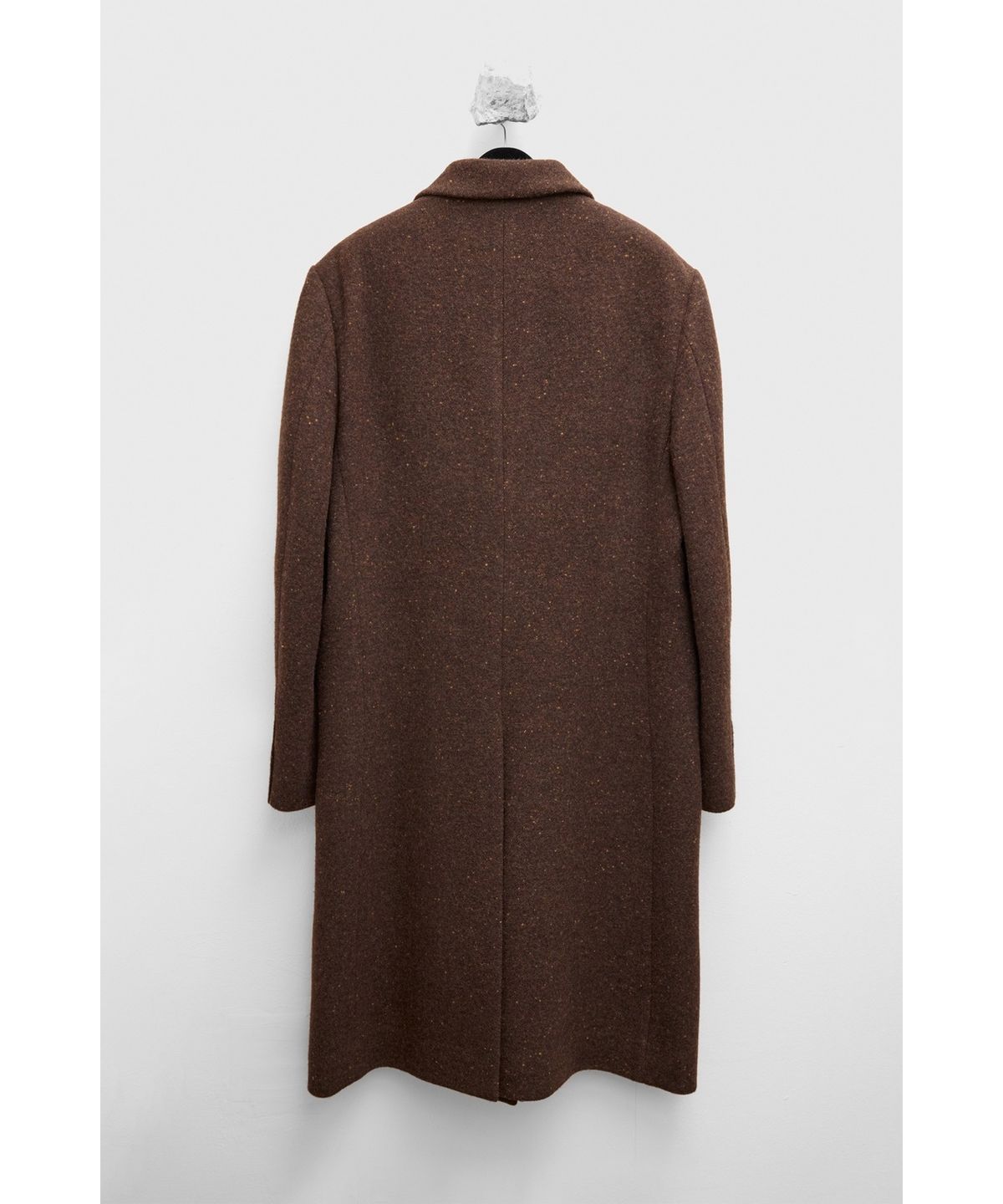 유스(YOUTH) Leather Trim Chesterfield Coat - Herringbone Brown