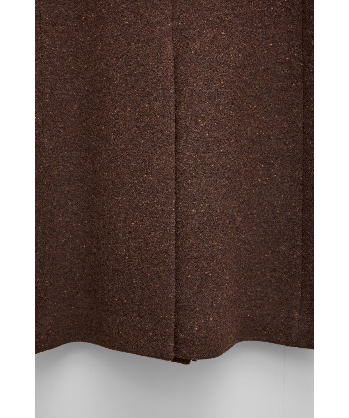 유스(YOUTH) Leather Trim Chesterfield Coat - Herringbone Brown