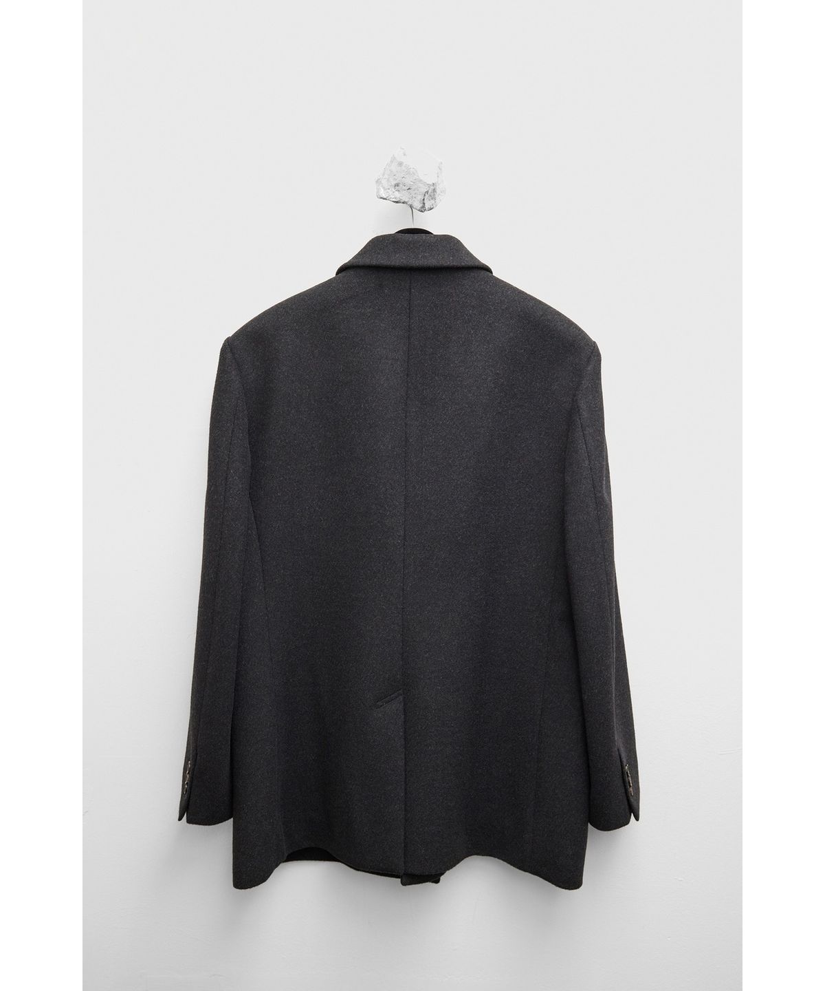 유스(YOUTH) Heavy Wool Half Coat - Charcoal Grey