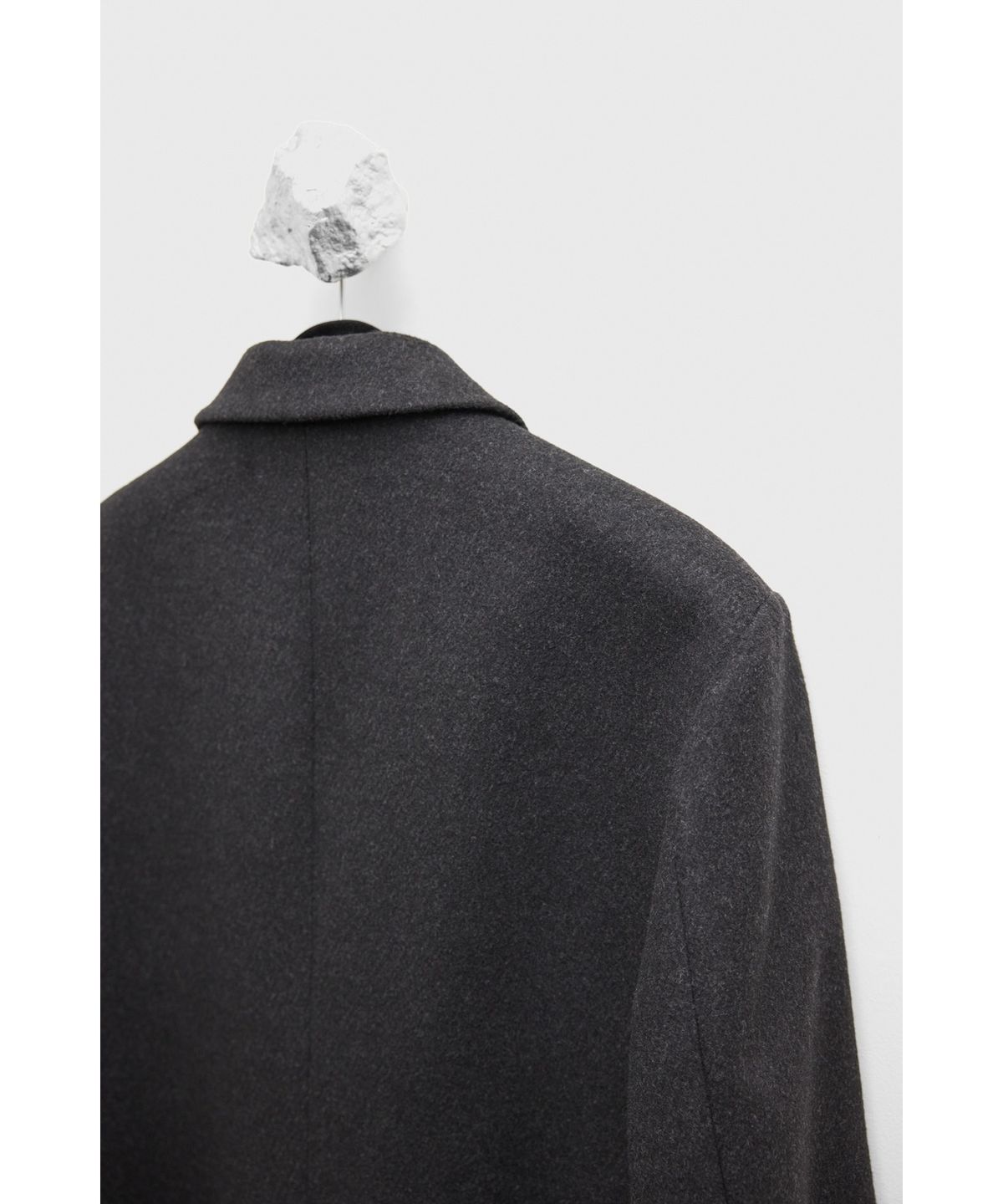 유스(YOUTH) Heavy Wool Half Coat - Charcoal Grey
