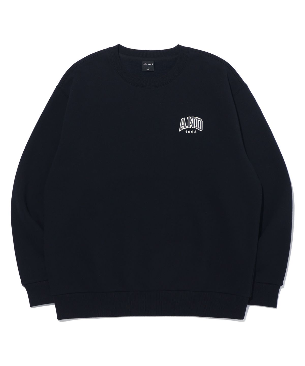 어노이드(ANNOYED) AND 아치 로고 맨투맨 LP9TU955_BLACK
