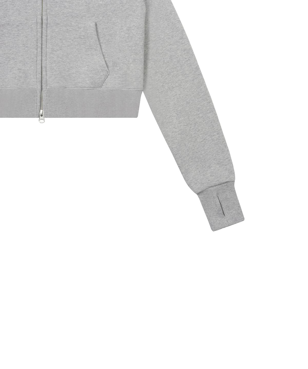 러브이즈트루(LUVISTRUE) LUVISTRUE X MEANINGLESS SLIMFIT HOOD ZIPUP(GRAY)