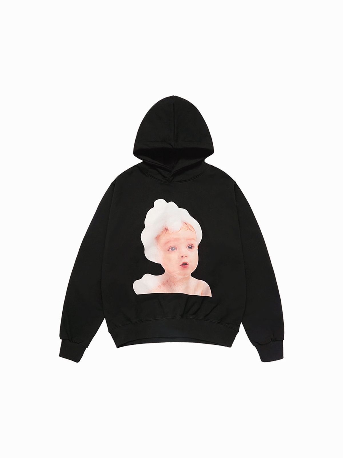 아크메드라비(ACME DE LA VIE) NEW ADLV BABY FACE BUBBLE HOODIE BLACK