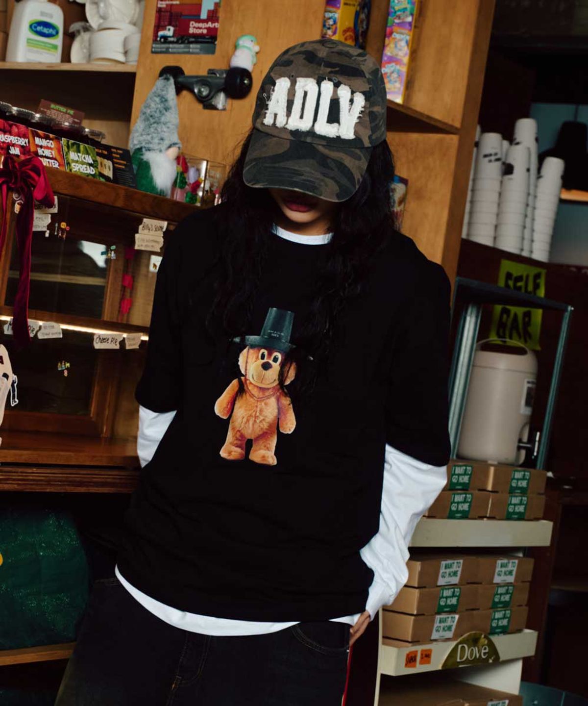 아크메드라비(ACME DE LA VIE) GAT AC BEAR SHORT SLEEVE T-SHIRT (2COLOR)