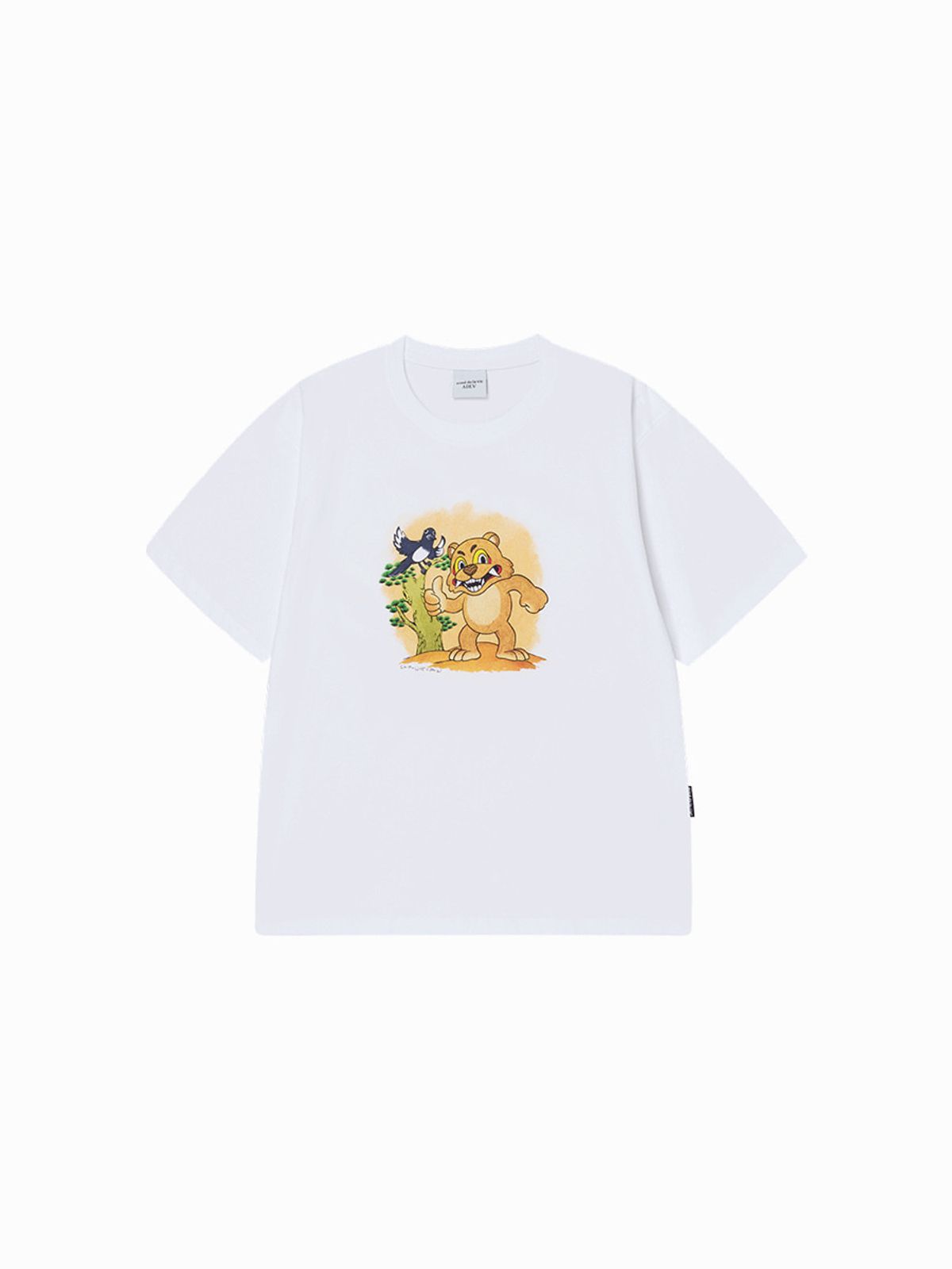 아크메드라비(ACME DE LA VIE) BROWN AC BEAR SHORT SLEEVE T-SHIRT (2COLOR)